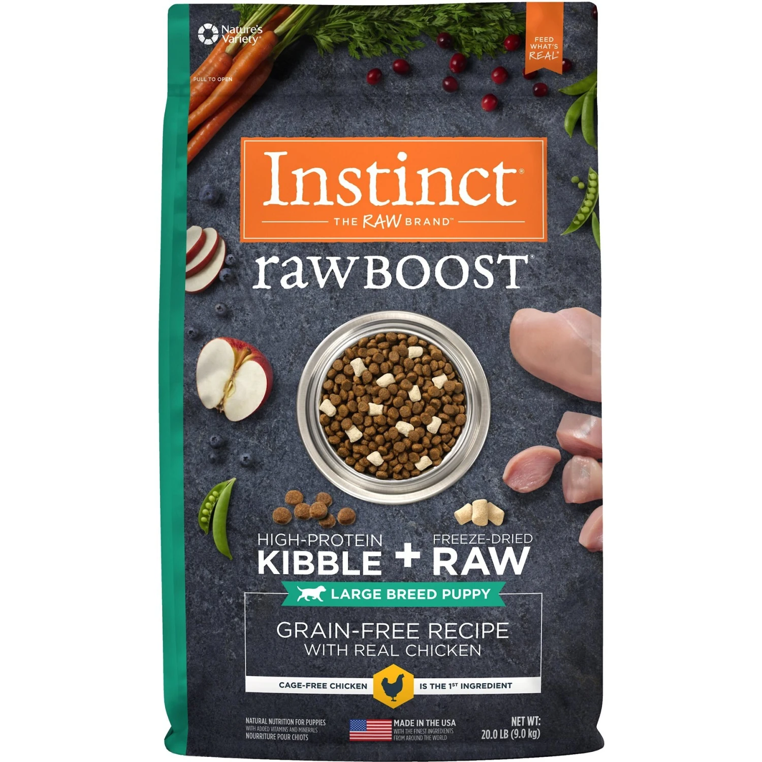 Instinct Raw Boost Large Breed Puppy Grain-Free Recipe With Real Chicken & Freeze-Dried Raw Pieces Dry Dog Food 8 Instinct Raw Boost Large Breed Puppy Grain-Free Recipe With Real Chicken & Freeze-Dried Raw Pieces Dry Dog Food - Image 8