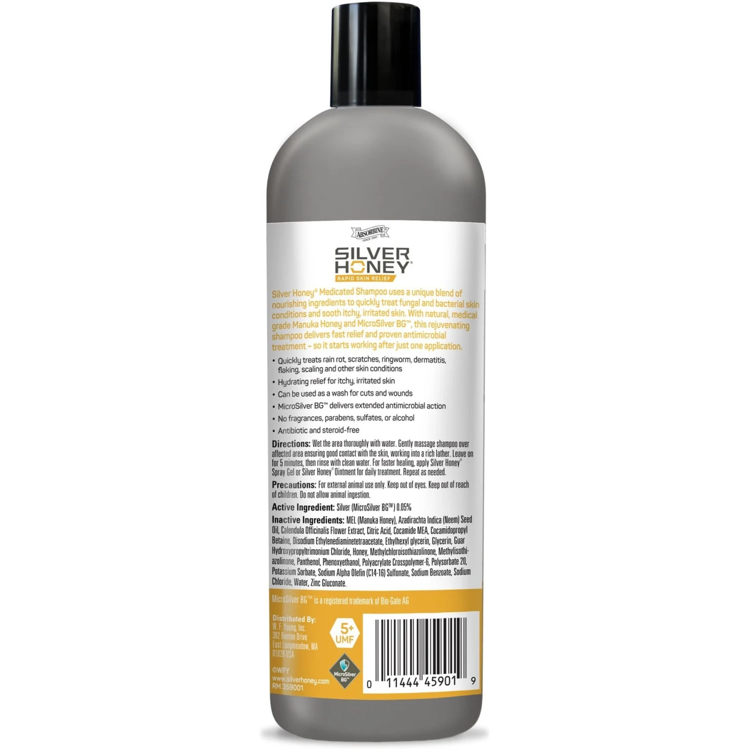 Silver Honey Rapid Skin Relief Medicated Dog & Cat Shampoo, 16-oz Bottle 2 Silver Honey Rapid Skin Relief Medicated Dog & Cat Shampoo, 16-oz Bottle - Image 2