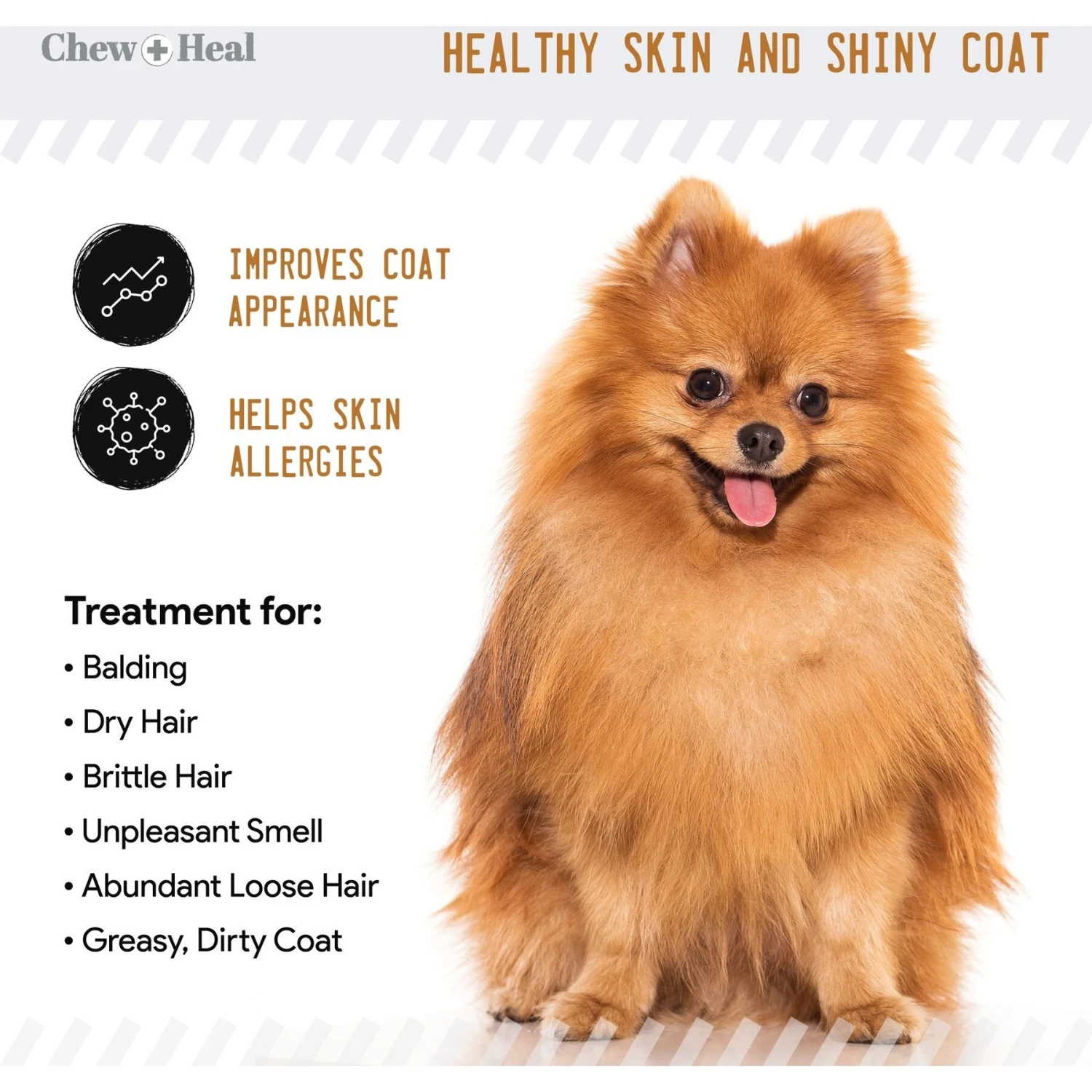 Chew + Heal Anxiety & Stress Dog Supplement & Chew + Heal Omega Skin + Coat Dog Supplement 8 Chew + Heal Anxiety & Stress Dog Supplement & Chew + Heal Omega Skin + Coat Dog Supplement - Image 8