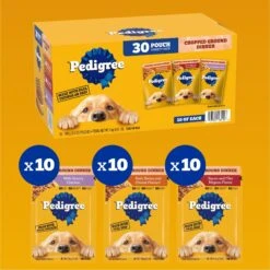 Pedigree Chopped Ground Dinner Variety Pack Adult Wet Dog Food & Cesar Classic Loaf In Sauce Beef Recipe, Filet Mignon, Grilled Chicken & Porterhouse Steak Flavors Variety Pack Grain-Free Small Breed Adult Wet Dog Food Trays -Pet Wellness 771846 PT4. AC SS1800 V1676750271
