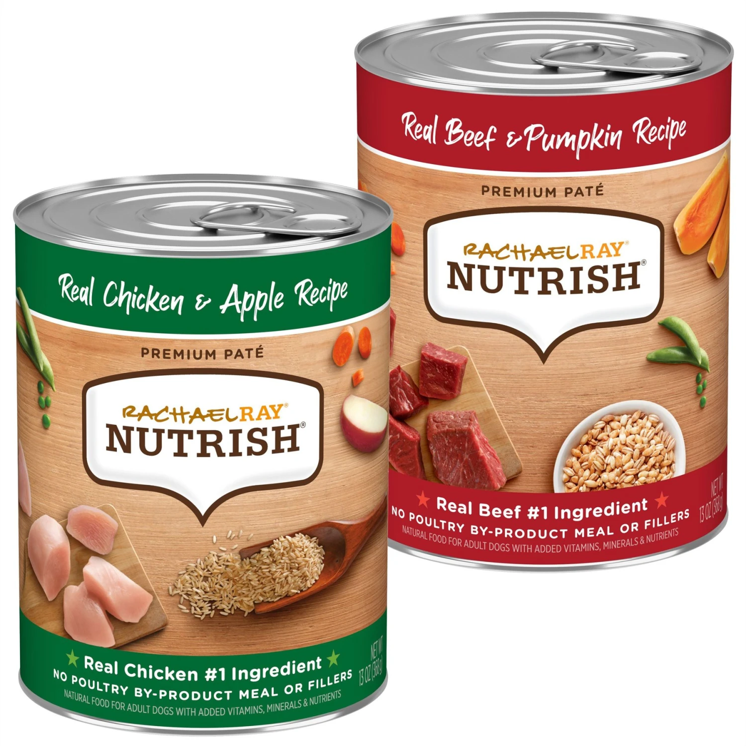 Rachael Ray Nutrish Real Chicken & Apple Canned Dog Food, 13-oz, Case Of 12 & Rachael Ray Nutrish Real Beef & Pumpkin Canned Dog Food, 13-oz, Case Of 12 1 Rachael Ray Nutrish Real Chicken & Apple Canned Dog Food, 13-oz, Case Of 12 & Rachael Ray Nutrish Real Beef & Pumpkin Canned Dog Food, 13-oz, Case Of 12