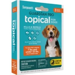 Sergeant's Guardian Pro Dog Flea & Tick Topical Treatment, Under 33-lb, 3 Count -Pet Wellness 775070 PT2. AC SS1800 V1678905738