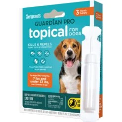 Sergeant's Guardian Pro Dog Flea & Tick Topical Treatment, Under 33-lb, 3 Count -Pet Wellness 775070 PT5. AC SS1800 V1678905740
