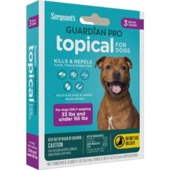 Sergeant's Guardian Dog Pro Flea & Tick Topical Treatment, 33-66-lb, 3 Count -Pet Wellness 775086 PT2. AC SS1800 V1678905710