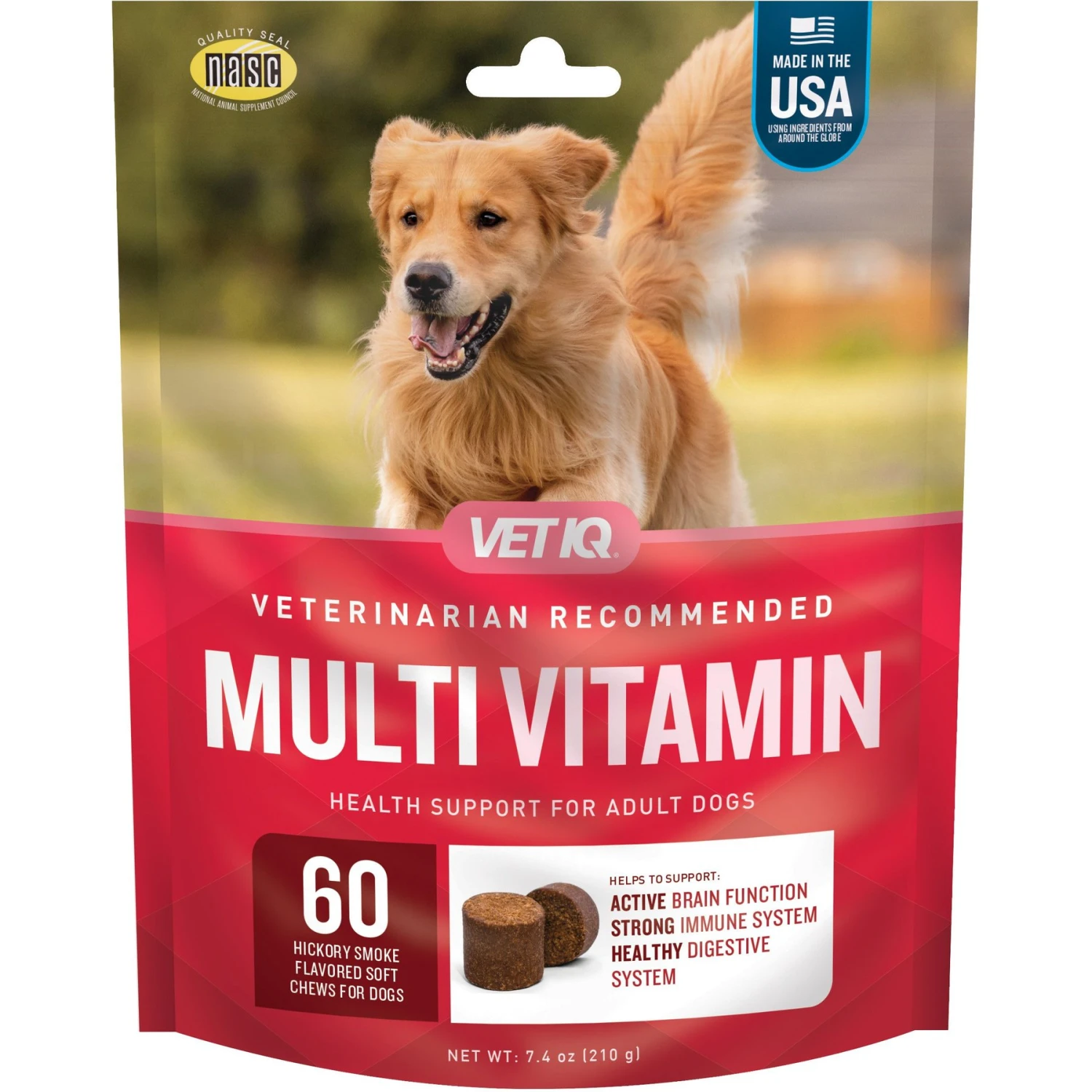 VetIQ Hickory Smoke Flavor Soft Chew Multivitamin For Dogs 1 VetIQ Hickory Smoke Flavor Soft Chew Multivitamin For Dogs