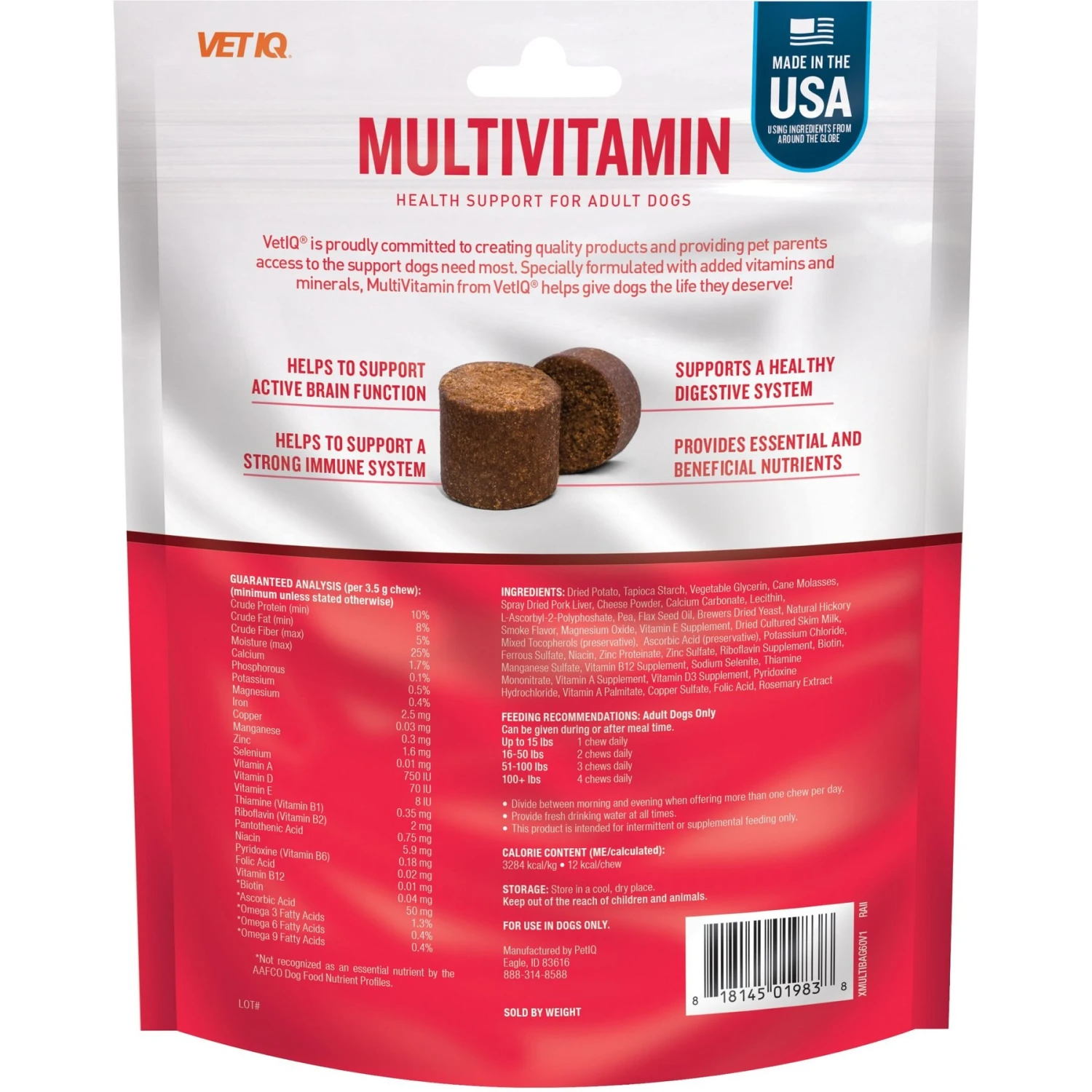 VetIQ Hickory Smoke Flavor Soft Chew Multivitamin For Dogs 2 VetIQ Hickory Smoke Flavor Soft Chew Multivitamin For Dogs - Image 2