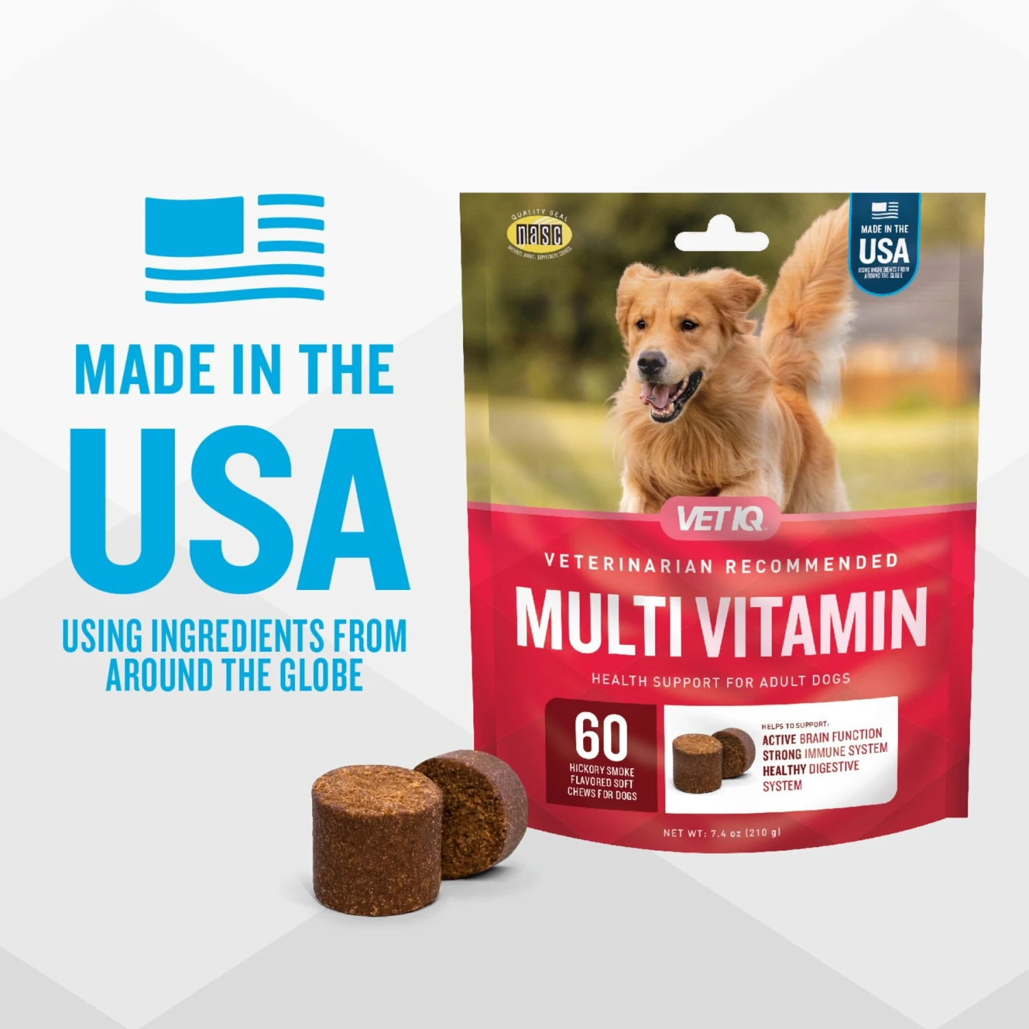 VetIQ Hickory Smoke Flavor Soft Chew Multivitamin For Dogs 7 VetIQ Hickory Smoke Flavor Soft Chew Multivitamin For Dogs - Image 7