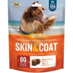 VetIQ Skin & Coat Soft Chew Supplement For Dogs