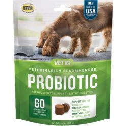 VetIQ Probiotic Soft Chew Supplement For Dogs
