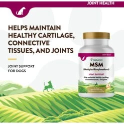 NaturVet MSM Chewable Tablets Joint Supplement For Dogs -Pet Wellness 77878 PT2. AC SS1800 V1698696413
