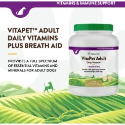 NaturVet VitaPet Adult Plus Breath Aid Chewable Tablets Multivitamin For Dogs 11 NaturVet VitaPet Adult Plus Breath Aid Chewable Tablets Multivitamin For Dogs -Pet Wellness 77909 PT2. AC SS1800 V1698693172