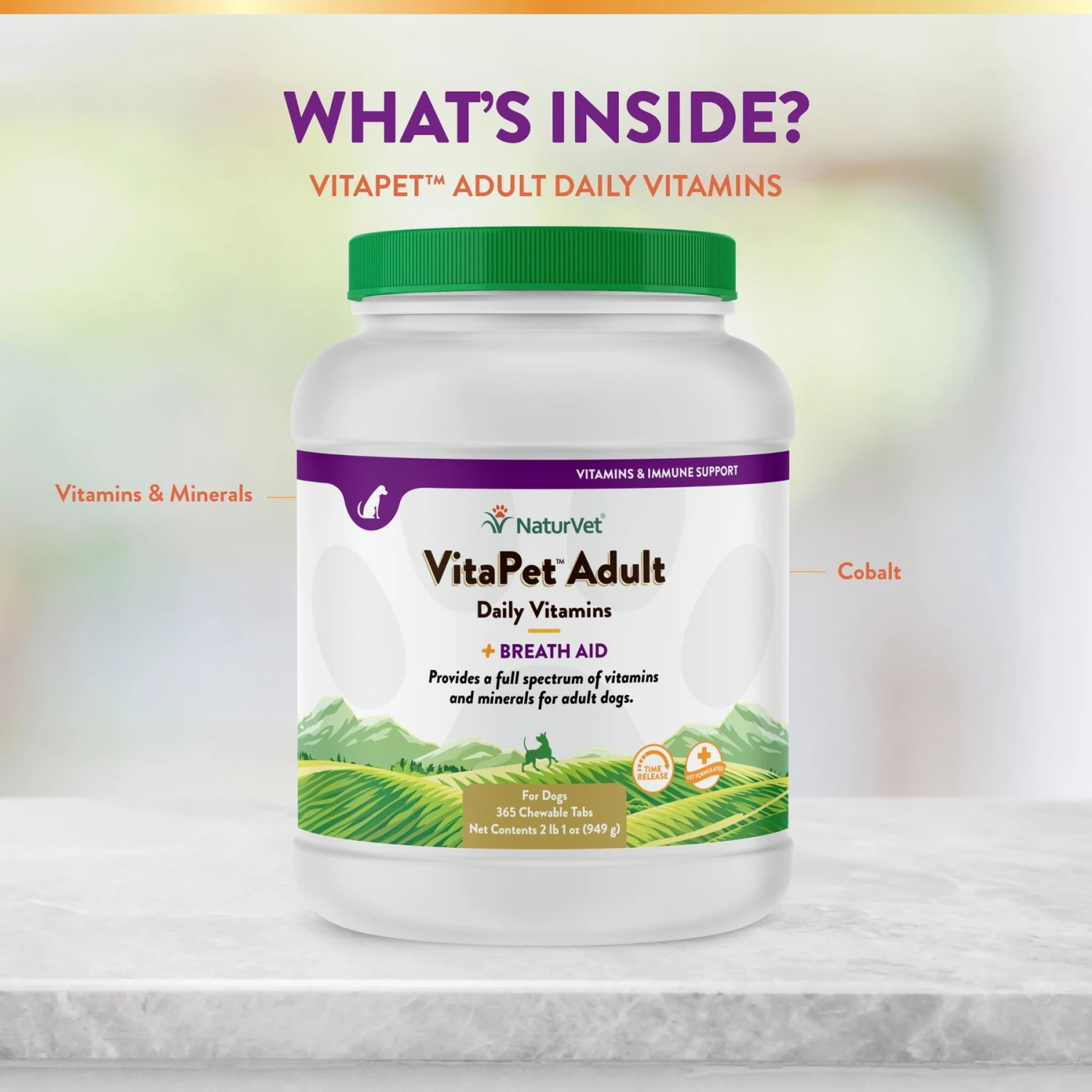 NaturVet VitaPet Adult Plus Breath Aid Chewable Tablets Multivitamin For Dogs 5 NaturVet VitaPet Adult Plus Breath Aid Chewable Tablets Multivitamin For Dogs - Image 5