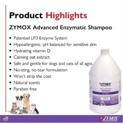 Zymox Topical Cream With Hydrocortisone 0.5% For Dogs & Cats & Zymox Advanced Enzymatic Oatmeal Cat & Dog Shampoo -Pet Wellness 781214 PT7. AC SS1800 V1677172437