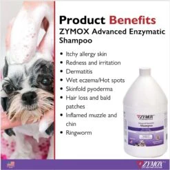 Zymox Topical Cream With Hydrocortisone 0.5% For Dogs & Cats & Zymox Advanced Enzymatic Oatmeal Cat & Dog Shampoo -Pet Wellness 781214 PT8. AC SS1800 V1677172437