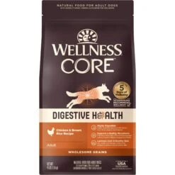 Wellness CORE Digestive Health Wholesome Grains Chicken & Brown Rice Recipe Dry Dog Food + 2 Items -Pet Wellness 783510 PT7. AC SS1800 V1677255265