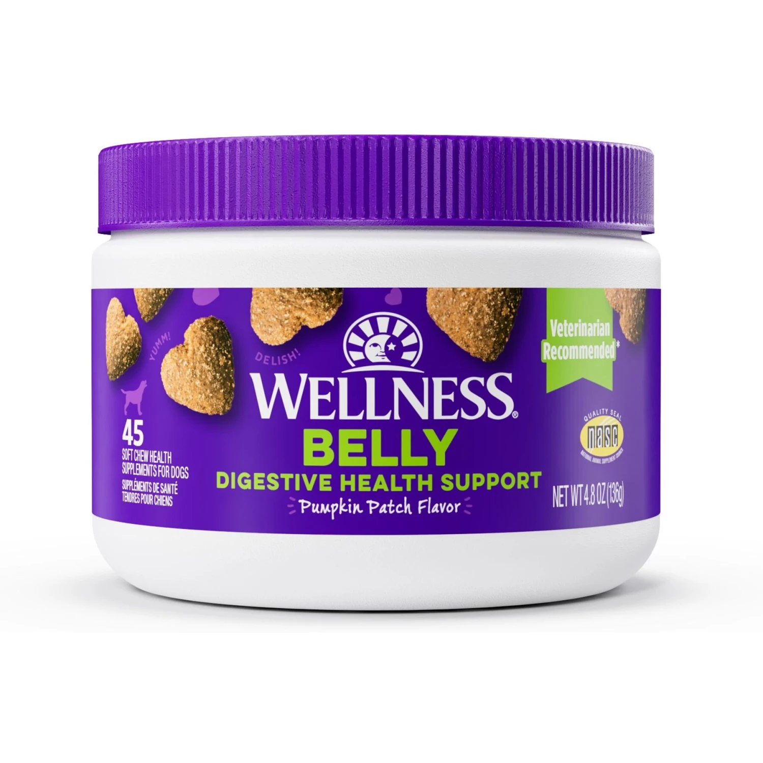 Wellness Belly Digestive Health Support Pumpkin Flavor Chew Supplements For Dogs & Wellness CORE Digestive Health Wholesome Grains Chicken & Brown Rice Recipe Dry Dog Food 2 Wellness Belly Digestive Health Support Pumpkin Flavor Chew Supplements For Dogs & Wellness CORE Digestive Health Wholesome Grains Chicken & Brown Rice Recipe Dry Dog Food - Image 2