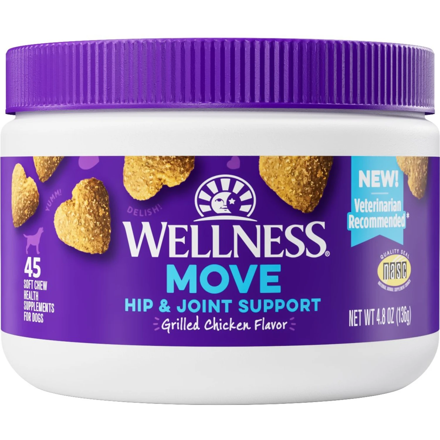Wellness Move Hip & Joint Chicken Flavor Chew Supplements For Dogs & Wellness CORE Grain-Free Senior Deboned Turkey Recipe Dry Dog Food 2 Wellness Move Hip & Joint Chicken Flavor Chew Supplements For Dogs & Wellness CORE Grain-Free Senior Deboned Turkey Recipe Dry Dog Food - Image 2