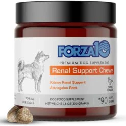 Forza10 Renal Support Duck Flavored Soft Chews Kidney & Urinary Dog Supplement, 90 Count