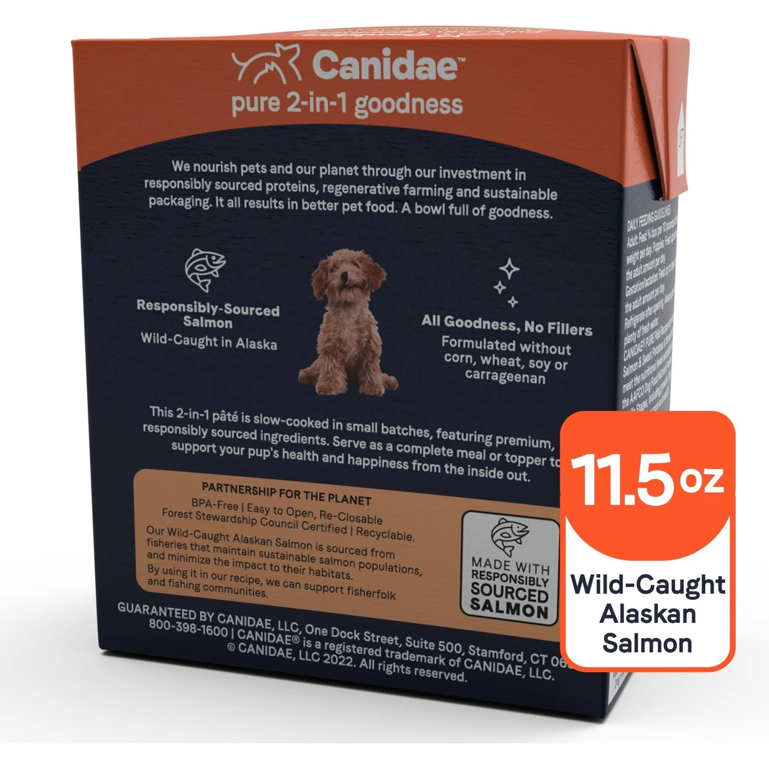 CANIDAE PURE 2-in-1 Goodness Pate Recipe Real Salmon & Sweet Potatoes In Bone Broth Wet Dog Food, 11.5-oz Box, Case Of 6 2 CANIDAE PURE 2-in-1 Goodness Pate Recipe Real Salmon & Sweet Potatoes In Bone Broth Wet Dog Food, 11.5-oz Box, Case Of 6 - Image 2