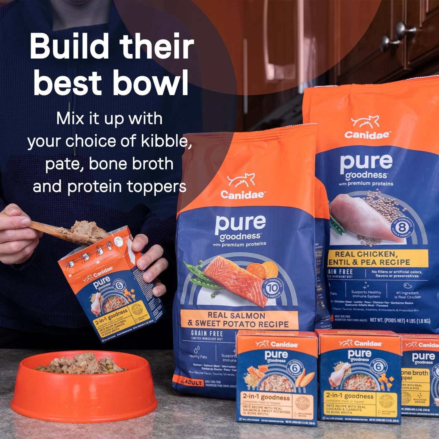 CANIDAE PURE 2-in-1 Goodness Pate Recipe Real Salmon & Sweet Potatoes In Bone Broth Wet Dog Food, 11.5-oz Box, Case Of 6 7 CANIDAE PURE 2-in-1 Goodness Pate Recipe Real Salmon & Sweet Potatoes In Bone Broth Wet Dog Food, 11.5-oz Box, Case Of 6 - Image 7