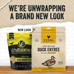 Vital Essentials Duck Mini Patties Entree Freeze-Dried Raw Dog Food -Pet Wellness 793670 PT2. AC SS1800 V1680122817
