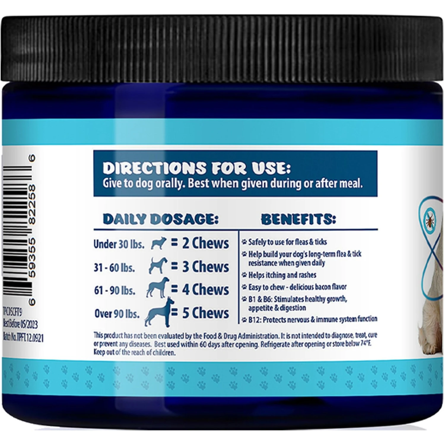 Texas Pet Company Flea Defender Soft Chews Dog Supplement, 120 Count 2 Texas Pet Company Flea Defender Soft Chews Dog Supplement, 120 Count - Image 2