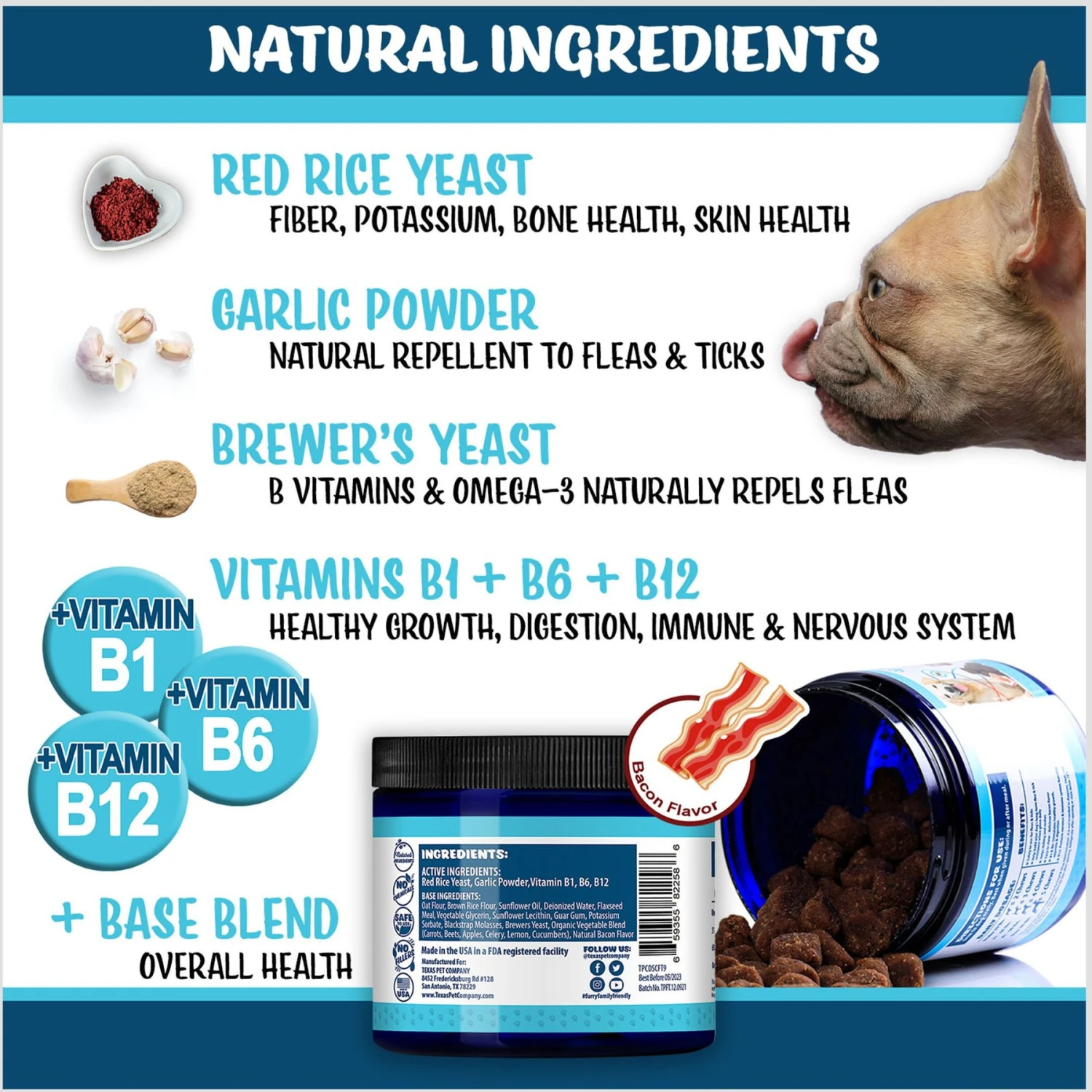 Texas Pet Company Flea Defender Soft Chews Dog Supplement, 120 Count 4 Texas Pet Company Flea Defender Soft Chews Dog Supplement, 120 Count - Image 4