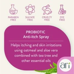 Health Extension ARI Probiotic Anti-itch Dog Spray, 8-oz Bottle -Pet Wellness 795974 PT5. AC SS1800 V1695235066