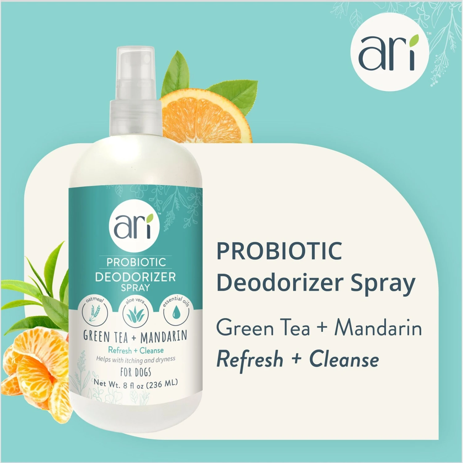 Health Extension ARI Probiotic Green Tea & Mandarin Dog Deodorizer Spray, 8-oz Bottle 4 Health Extension ARI Probiotic Green Tea & Mandarin Dog Deodorizer Spray, 8-oz Bottle - Image 4