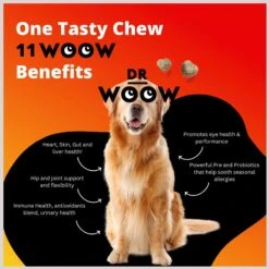 Dr Woow 11-in-1 Joint Peanut Butter Flavored Soft Chews Multivitamin For Dogs, 90 Count -Pet Wellness 802574 PT2. AC SS1800 V1678722680
