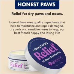 Honest Paws All Natural Moisturizing Paw & Nose Dog Balm, 2-oz Tin -Pet Wellness 802622 PT2. AC SS1800 V1682691395