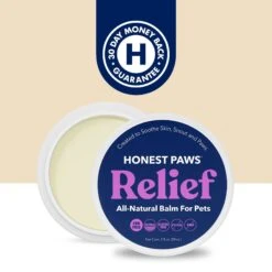 Honest Paws All Natural Moisturizing Paw & Nose Dog Balm, 2-oz Tin -Pet Wellness 802622 PT5. AC SS1800 V1682621372
