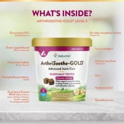 NaturVet Advanced Care ArthriSoothe-GOLD Soft Chews Joint Supplement For Cats & Dogs -Pet Wellness 80368 PT4. AC SS1800 V1698694601