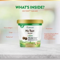 NaturVet No Toot Plus Fennel Soft Chews Digestive Supplement For Dogs -Pet Wellness 80381 PT4. AC SS1800 V1698695815