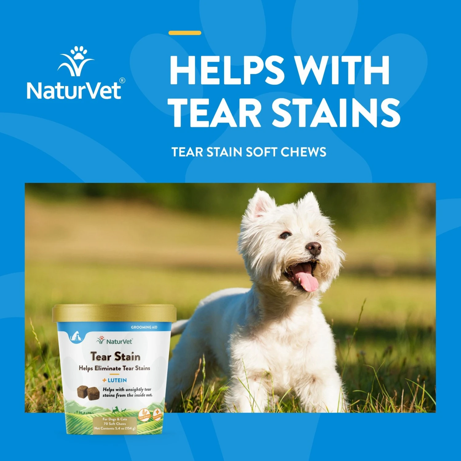 NaturVet Tear Stain Plus Lutein Soft Chews Vision Supplement For Cats & Dogs 4 NaturVet Tear Stain Plus Lutein Soft Chews Vision Supplement For Cats & Dogs - Image 4
