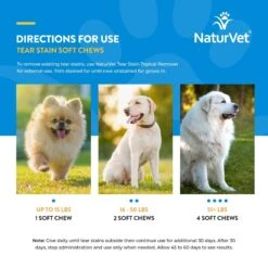 NaturVet Tear Stain Plus Lutein Soft Chews Vision Supplement For Cats & Dogs 16 NaturVet Tear Stain Plus Lutein Soft Chews Vision Supplement For Cats & Dogs -Pet Wellness 80390 PT7. AC SS1800 V1698695085