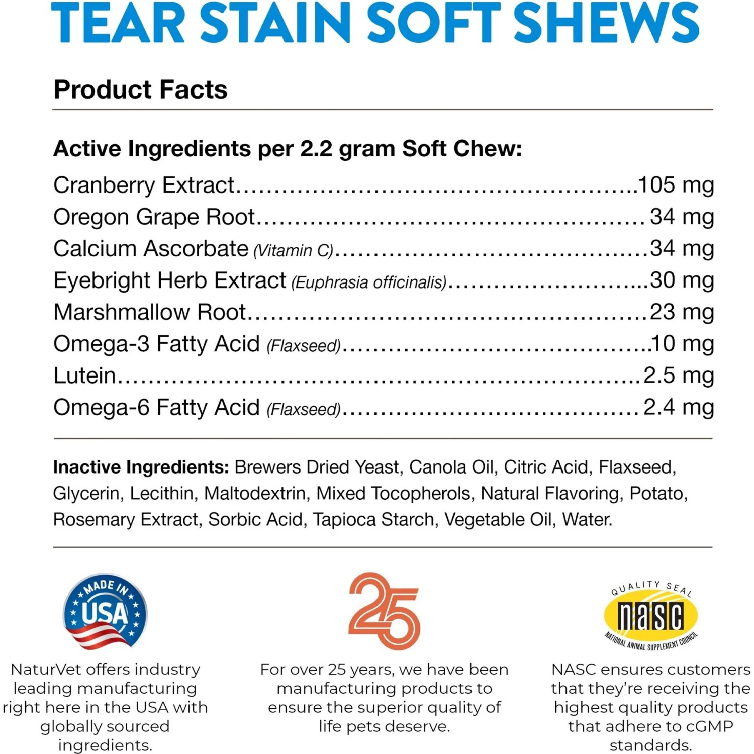 NaturVet Tear Stain Plus Lutein Soft Chews Vision Supplement For Cats & Dogs 9 NaturVet Tear Stain Plus Lutein Soft Chews Vision Supplement For Cats & Dogs - Image 9