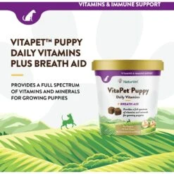 NaturVet VitaPet Puppy Plus Breath Aid Soft Chews Multivitamin For Dogs -Pet Wellness 80391 PT2. AC SS1800 V1698697643