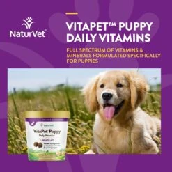 NaturVet VitaPet Puppy Plus Breath Aid Soft Chews Multivitamin For Dogs -Pet Wellness 80391 PT3. AC SS1800 V1698695818