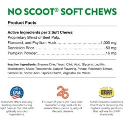 NaturVet No Scoot Plus Pumpkin Soft Chews Digestive Supplement For Dogs -Pet Wellness 80398 PT7. AC SS1800 V1698692535