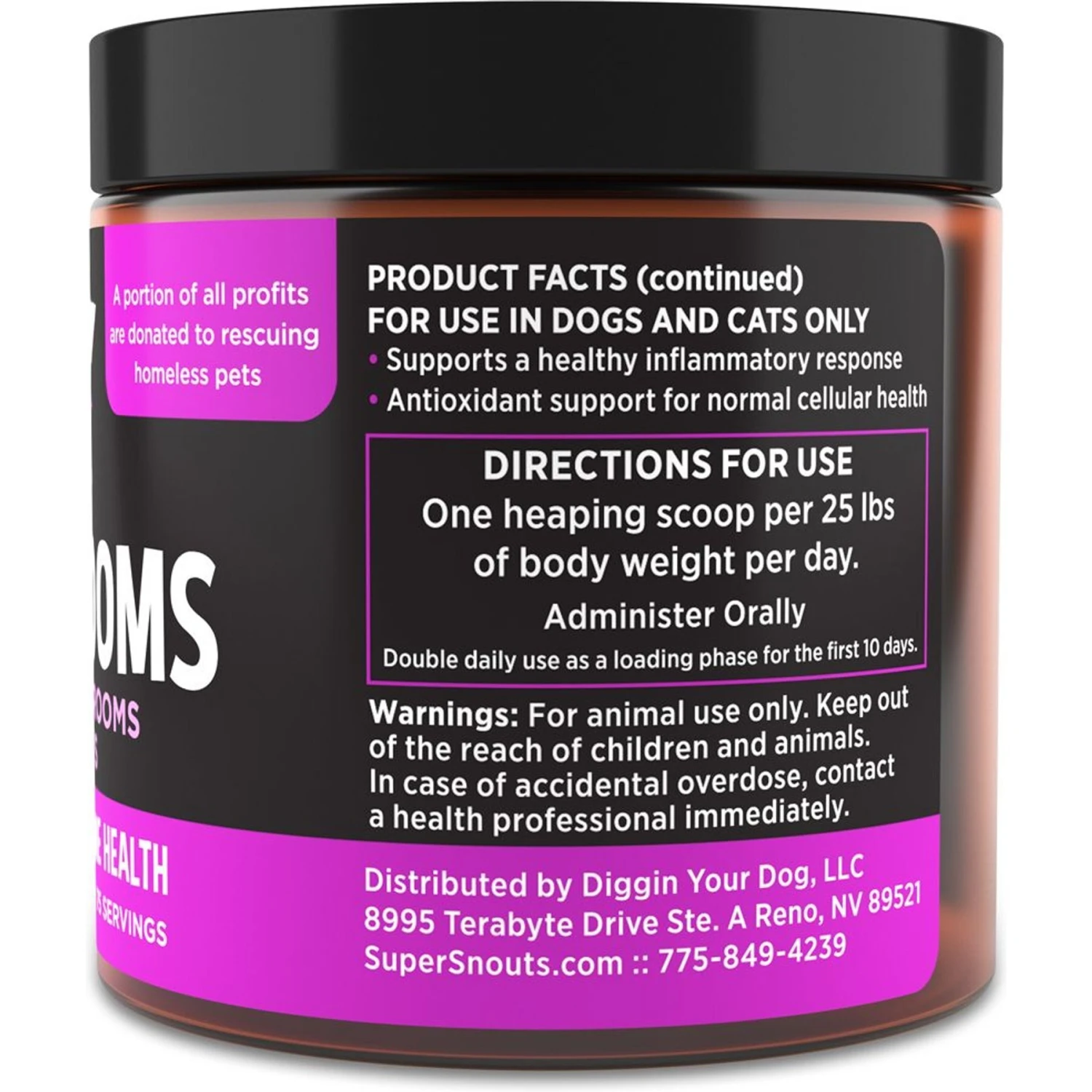 Super Snouts Super Shrooms Organic Super 7 Medicinal Mushroom Blend Dog Immunity Supplement, 2.6-oz Jar 2 Super Snouts Super Shrooms Organic Super 7 Medicinal Mushroom Blend Dog Immunity Supplement, 2.6-oz Jar - Image 2