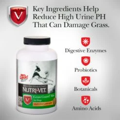 Nutri-Vet Grass Guard Max Chewable Tablets Urinary & Lawn Protection Supplement For Dogs -Pet Wellness 80872 PT3. AC SS1800 V1657661031