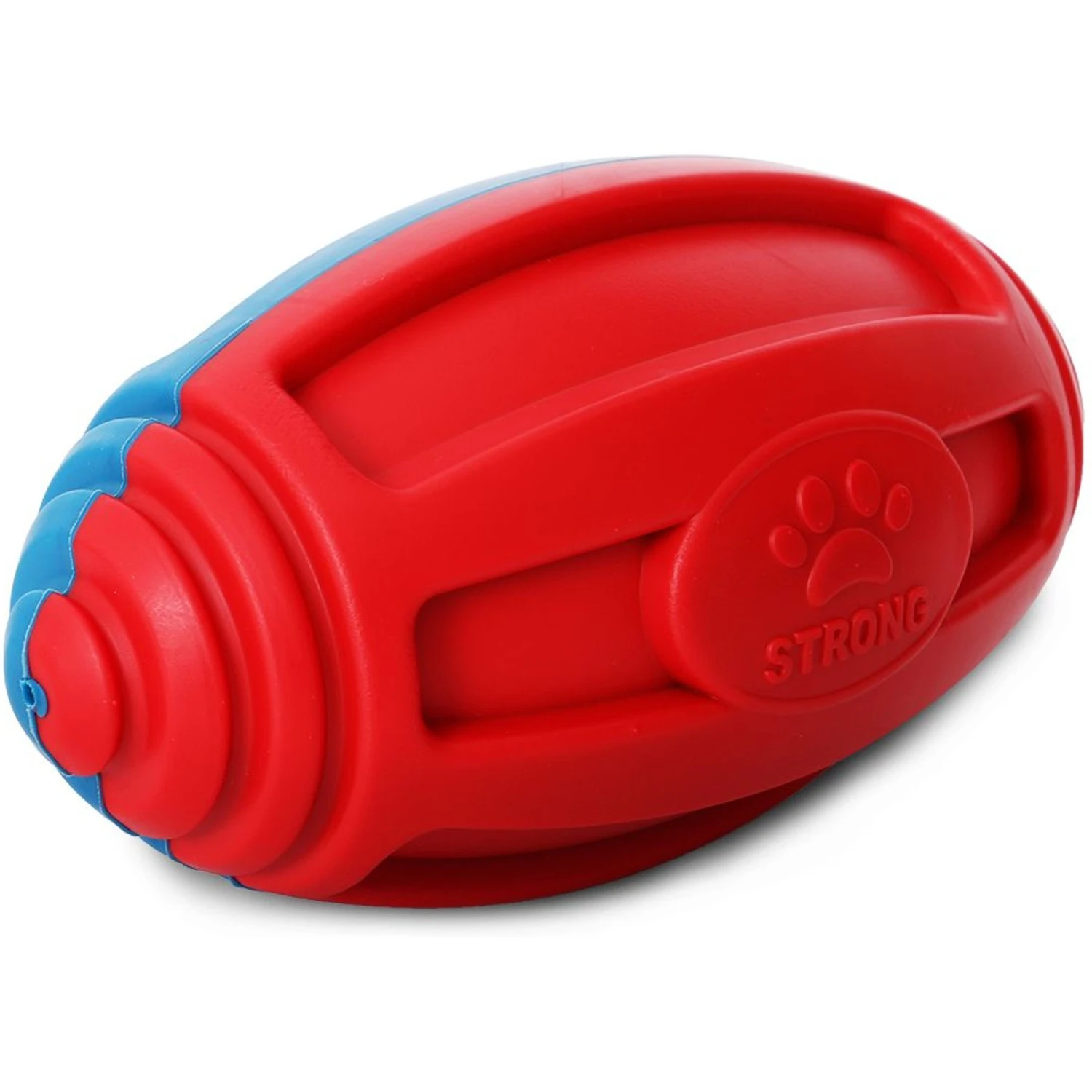 Pet Life Gridiron Football Floating Chew & Fetch Dog Toy, Red/Blue 1 Pet Life Gridiron Football Floating Chew & Fetch Dog Toy, Red/Blue