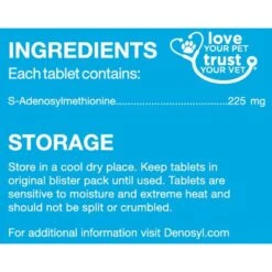 Nutramax Denosyl Tablets Liver & Brain Supplement For Medium Dogs, 30 Count -Pet Wellness 81137 PT4. AC SS1800 V1668636862