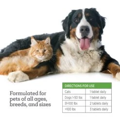 TevraPet Naturals Oral Flea & Tick Chew Supplement For Dogs & Cats, 120 Count -Pet Wellness 812606 PT4. AC SS1800 V1683897544