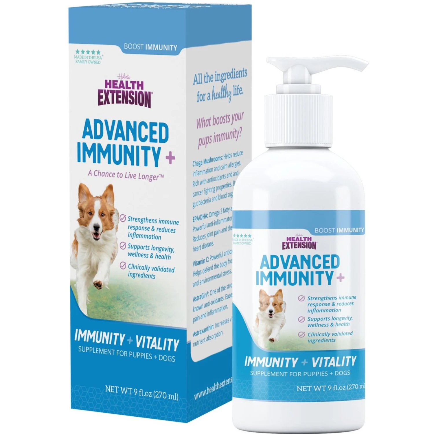 Health Extension Advanced Immunity+ Liquid Supplement For Dogs, 9-oz Bottle 2 Health Extension Advanced Immunity+ Liquid Supplement For Dogs, 9-oz Bottle - Image 2