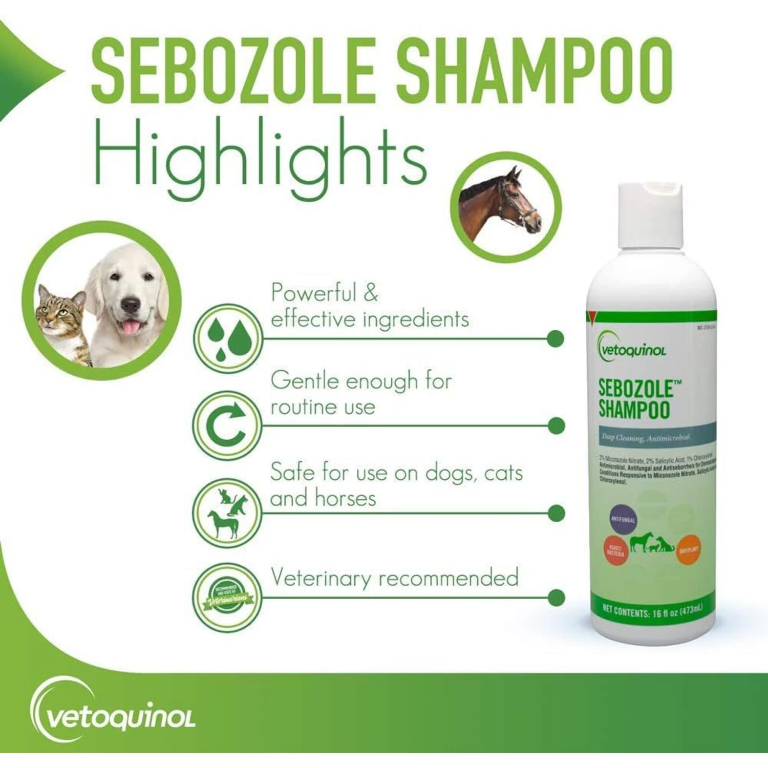Vetoquinol Sebozole Shampoo For Dogs & Cats 4 Vetoquinol Sebozole Shampoo For Dogs & Cats - Image 4