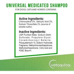 Vetoquinol Universal Medicated Shampoo For Dogs & Cats -Pet Wellness 81715 PT3. AC SS1800 V1494428139