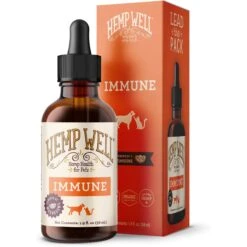 Hemp Well Immune Liquid Supplement For Dogs & Cat, 2-oz Bottle