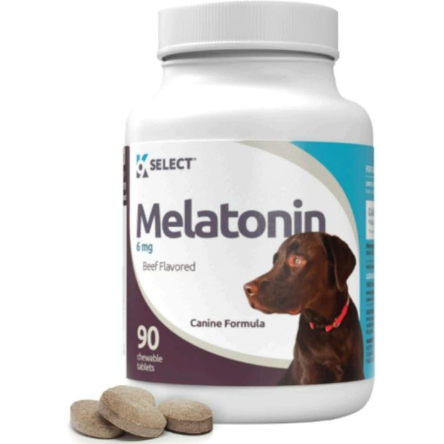 K9 Select Melatonin Beef Flavor Calming Dog Supplement, 6-mg, 90 Count 1 K9 Select Melatonin Beef Flavor Calming Dog Supplement, 6-mg, 90 Count